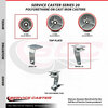 Service Caster 4 Inch Red Poly on Cast Iron Wheel Swivel Caster Set with Ball Bearings SCC SCC-20S420-PUB-RS-4